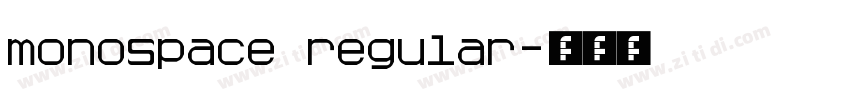 monospace regular字体转换